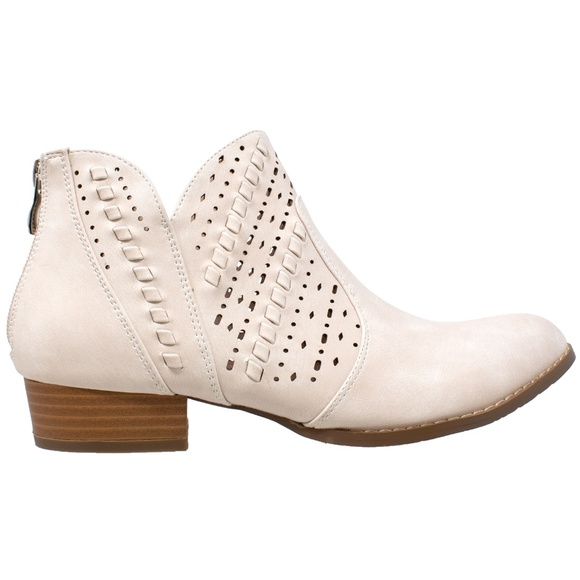SOBEYO Ankle Booties Perforated Cutout AMI-01 - Picture 4 of 7